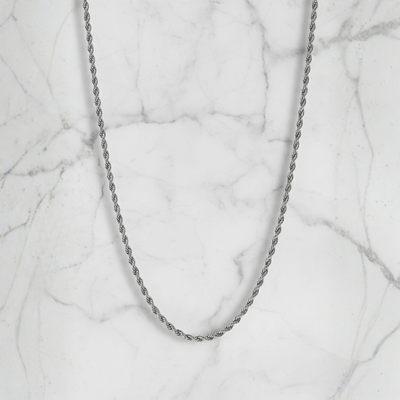 Cadena de cuerda plateada de 3 mm